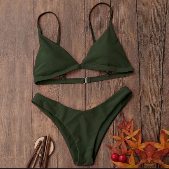 Other - BRAND NEW Triangle Olive Green Bikini
